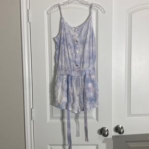Tie-dye spaghetti strap jumpsuit
